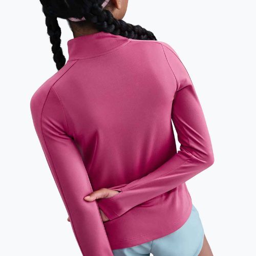 Children's training longsleeve Nike Dri-Fit 1/4 Zip sweet beet/white