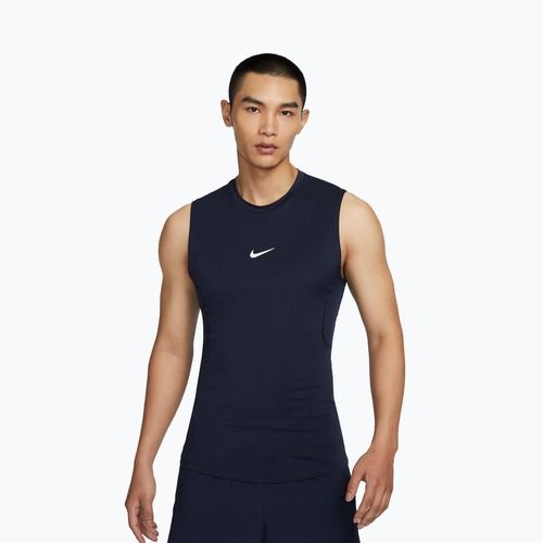 Men's T-shirt Nike Pro Dri-Fit Tight Sleeveless Fitness obsidian/white