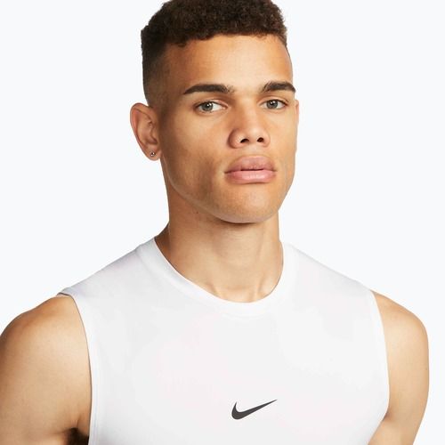 Men's T-shirt Nike Pro Dri-Fit Tight Sleeveless Fitness white/black