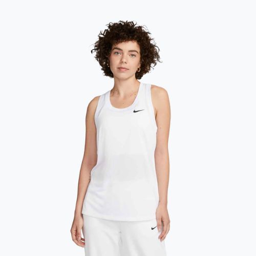 Women's training T-shirt Nike Dri-Fit Racerback T-shirt white/black