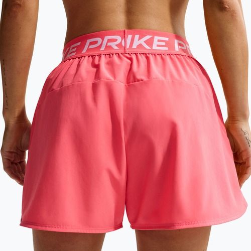 Women's training shorts Nike Pro Dri-Fit Mid-Rise Brief-Lined 3" sea coral/white