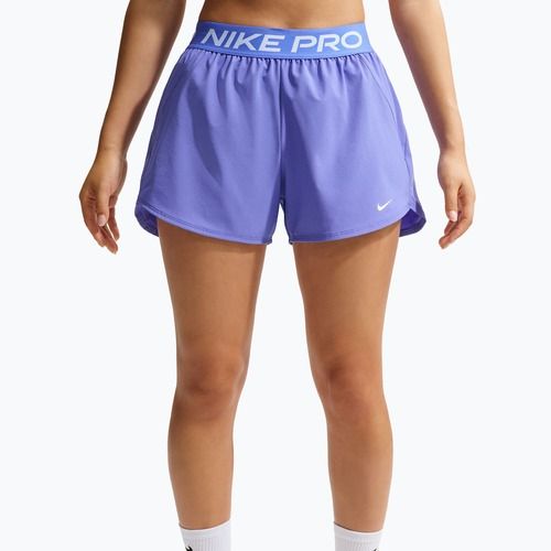 Women's training shorts Nike Pro Dri-Fit Mid-Rise Brief-Lined 3" sapphire/white