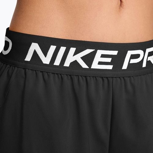 Women's training shorts Nike Pro Dri-Fit Mid-Rise Brief-Lined 3" black/white