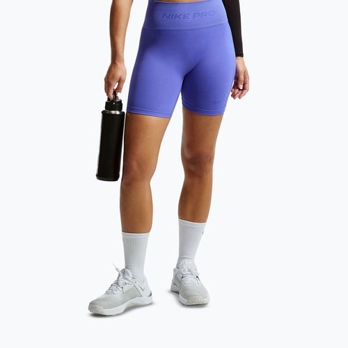 Women's shorts Nike Pro Seamless High-Waisted Biker 5" sapphire