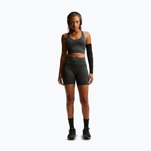 Women's shorts Nike Pro Seamless High-Waisted Biker 5" dark smoke grey