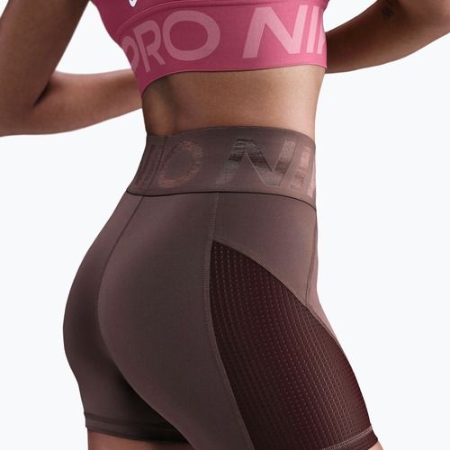 Women's shorts Nike Pro Sculpt High Waisted 5" Biker tattoo/burgundy crush/white