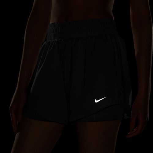 Women's shorts Nike One Dri-Fit High-Waisted 3" 2In1 smoke grey/heather/white