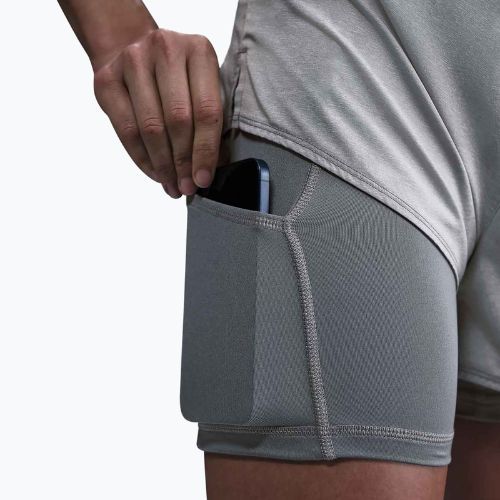 Women's shorts Nike One Dri-Fit High-Waisted 3" 2In1 smoke grey/heather