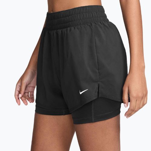 Women's shorts Nike One Dri-Fit High-Waisted 3" 2In1 black/white