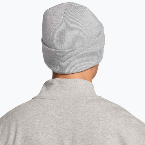 Winter hat Nike Peak Swoosh Beanie dark grey heather/white
