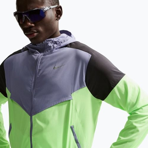 Men's running jacket Nike Impossibly Light Windrunner iron purple/black/lime blast