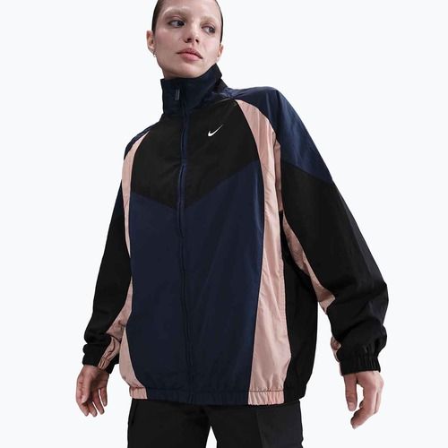 Women's jacket Nike Sportswear Oversized midnight navy/black/particle pink/sail