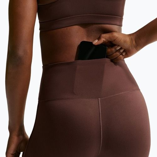 Women's leggings Nike One High-Waisted Seamless light chocolate