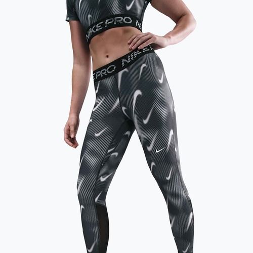 Women's training leggings Nike Pro Mid-Rise 7/8 black/white/white