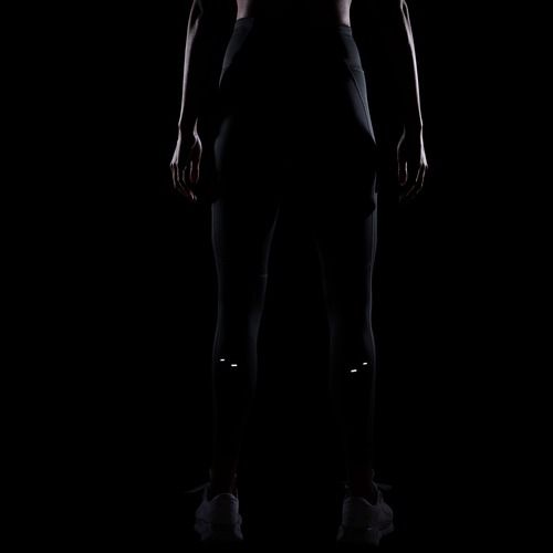 Women's running leggings Nike Tempo Swoosh Run High-Waisted 7/8 black/white