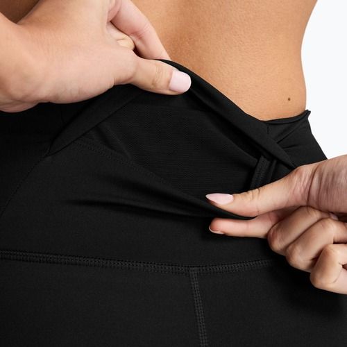 Women's running leggings Nike Tempo Swoosh Run High-Waisted 7/8 black/white