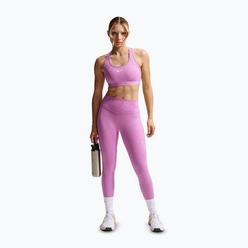 Women's leggings Nike One Seamless Front High-Waisted light magenta/white