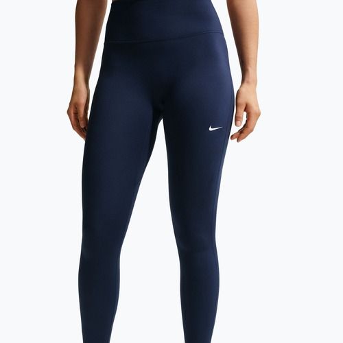 Women's leggings Nike One Seamless Front High-Waisted midnight navy/white