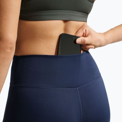 Women's leggings Nike One Seamless Front High-Waisted midnight navy/white