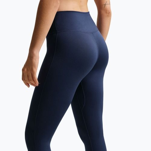 Women's leggings Nike One Seamless Front High-Waisted midnight navy/white