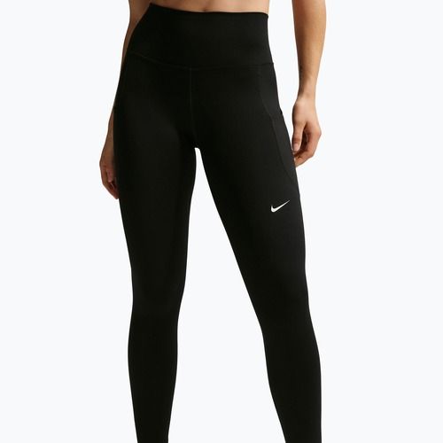 Women's training leggings Nike One High-Waisted 7/8 black/white