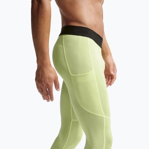 Men's training leggings Nike Pro Dri-Fit Tight Fitness light liquid lime/black