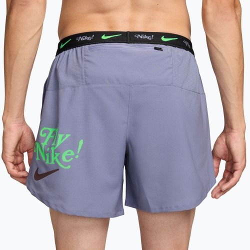 Men's running shorts Nike Fly Nike Stride 5" iron purple/black