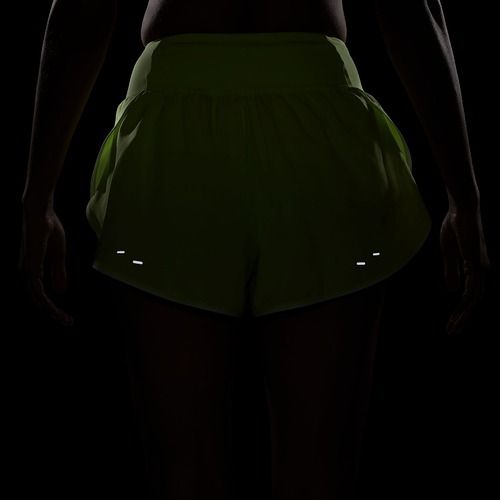 Women's running shorts Nike Tempo Swoosh Dri-Fit Mid-Rise Brief-Lined light lemon twist/white