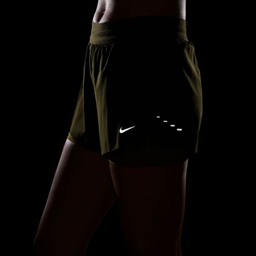 Women's running shorts Nike Swift Mid-Rise 2in1 olive flak/peat moss