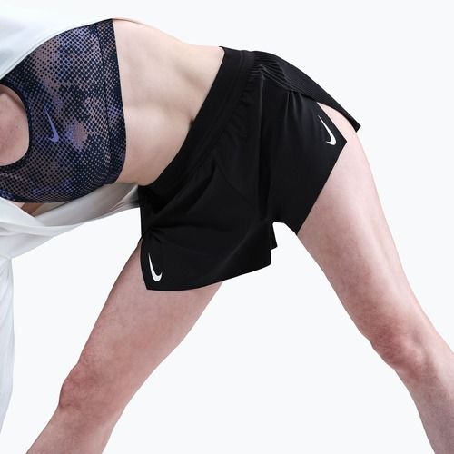Women's running shorts Nike AeroSwift Dri-Fit ADV Mid-Rise 3" black/white