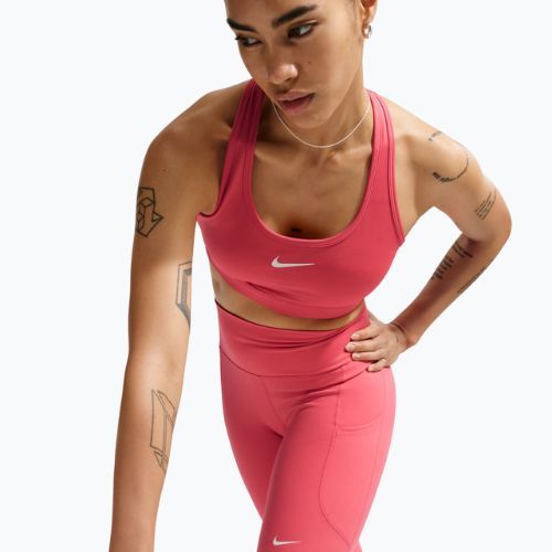 Training bra Nike Swoosh Medium Support sea coral/white