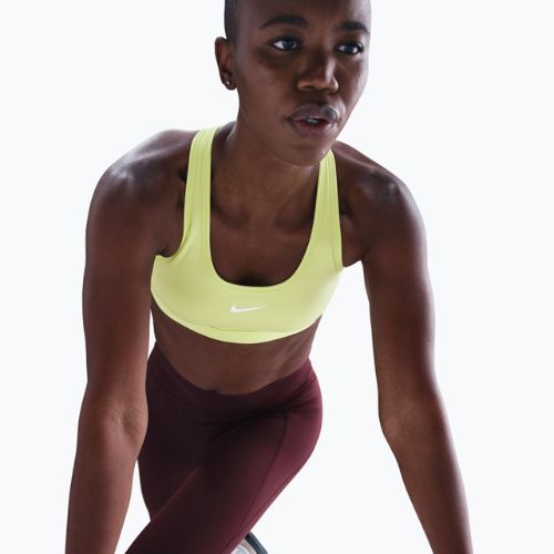 Training bra Nike Swoosh Medium Support light lemon twist/stone mauve/white