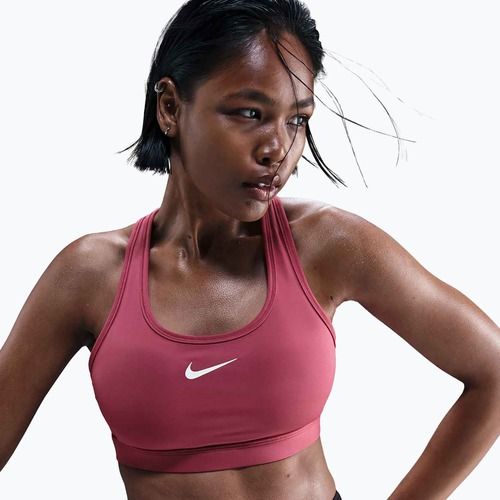 Training bra Nike Swoosh Medium Support sweet beet/white