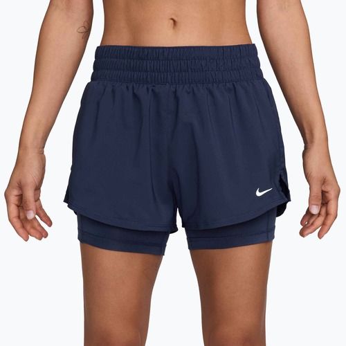 Women's running shorts Nike One Dri-FIT 2IN1 midnight navy/white