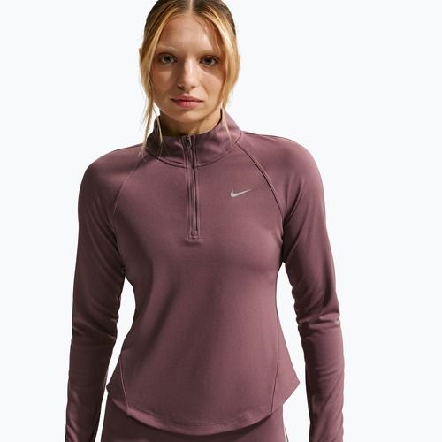 Women's running sweatshirt Nike Tempo Swoosh Run Dri-Fit 1/4-Zip tattoo/white