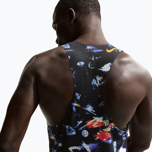 Men's running top Nike AeroSwift Dri-Fit ADV Singlet black/laser orange