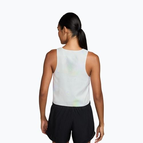 Women's running top Nike AeroSwift Dri-Fit ADV Cropped Tank Top off white/black