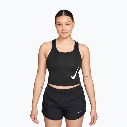 Women's running top Nike Swoosh Run Dri-Fit black/white