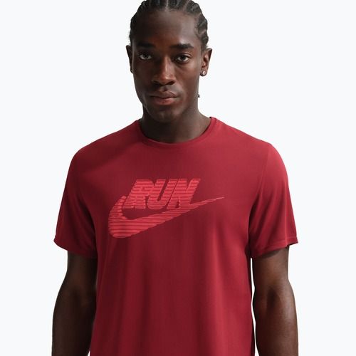 Men's running top Nike Miler Dri-Fit UV team crimson/light crimson