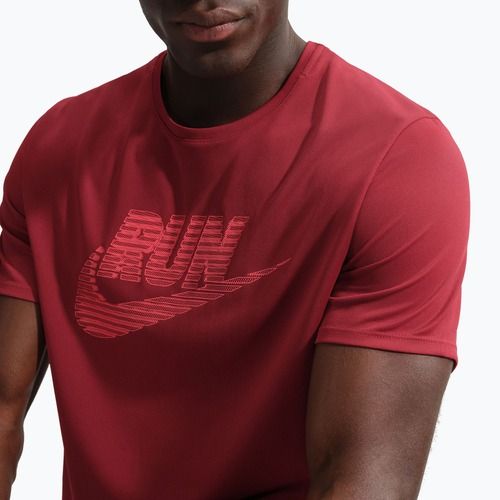 Men's running top Nike Miler Dri-Fit UV team crimson/light crimson