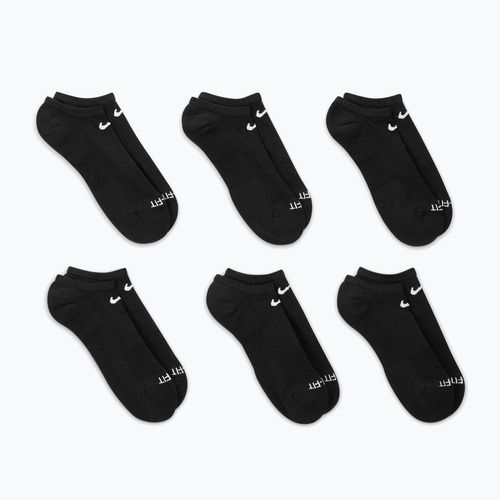 Men's socks Nike Everyday Plus Cushioned No Show 6 pairs black/white