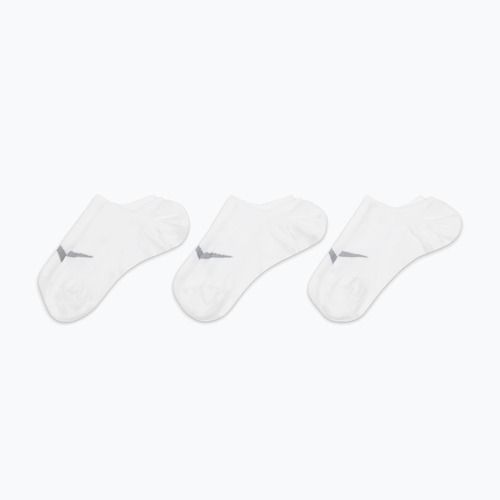 Women's socks Nike Everyday Plus Lightweight Footie 3 pairs white/wolf-grey