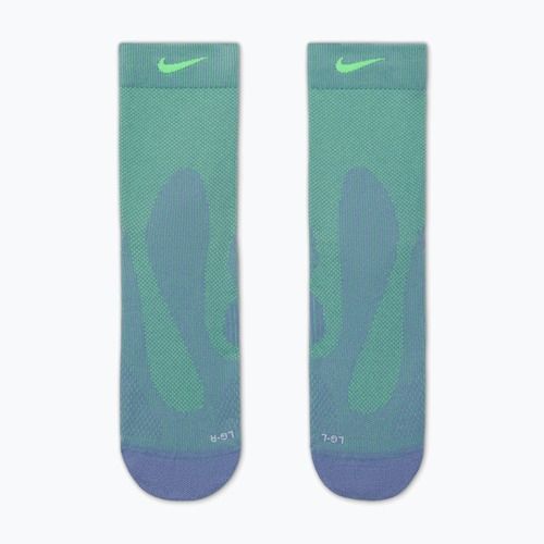 Socks Nike Running Lightweight Micro Crew iron purple/voltage green/voltage green