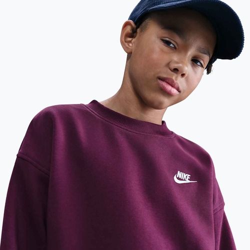 Children's sweatshirt Nike Sportswear Club Fleece bordeaux/white