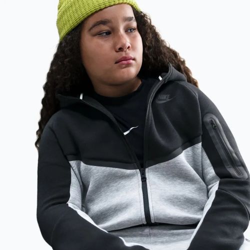 Children's sweatshirt Nike Sportswear Tech Fleece Full-Zip dark grey heather/black/black/black