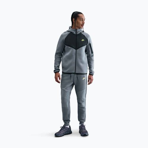 Men's sweatshirt Nike Tech Windrunner Full-Zip cool grey/dark smoke grey/volt