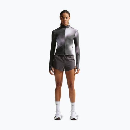 Women's running sweatshirt Nike Swift Dri-Fit Full Zip Mid-Layer dark smoke grey/light smoke grey