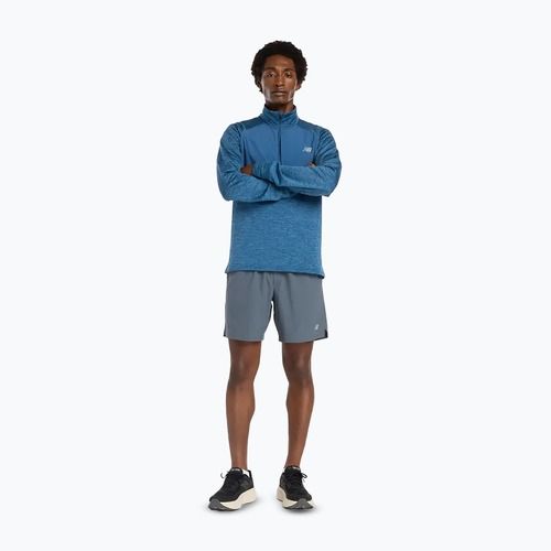 Men's running longsleeve New Balance Athletics Heat Grid 1/2 Zip dark shoreline