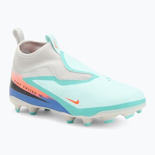 Children's football boots Nike United Phantom 6 High Academy Jr FG/MG pistachio frost/hyper orange