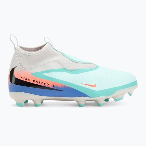 Children's football boots Nike United Phantom 6 High Academy Jr FG/MG pistachio frost/hyper orange